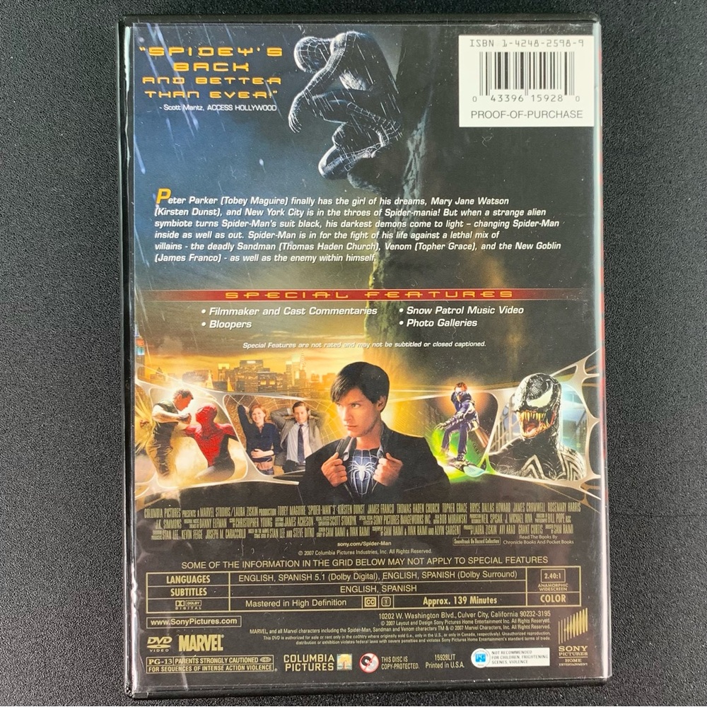 Spider-Man Trilogy DVD Set. - Picture 15 of 16